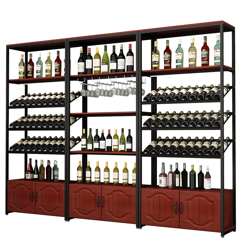 Armazenamento Pátio Bar Gabinete, grande exibição comercial, Design de cremalheira do vinho ao ar livre, Expositor de charutos, Vino Canto Móveis
