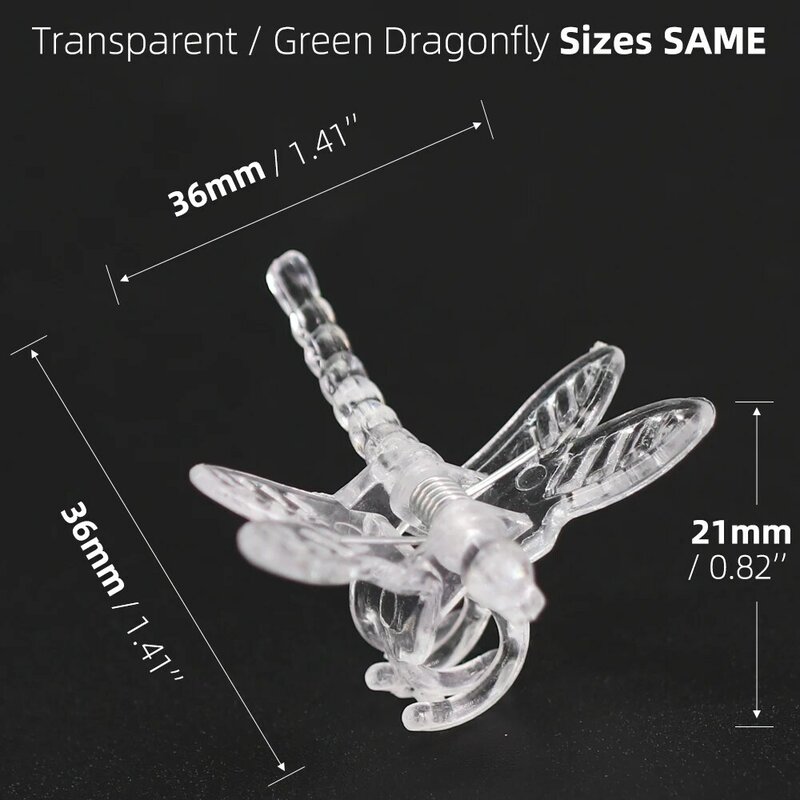 18-48PCS Orchid Clips Plastic Garden Plant Dragonfly Butterfly Clamps for Support Flower Vine Decoration Ornamental Clips Mixed
