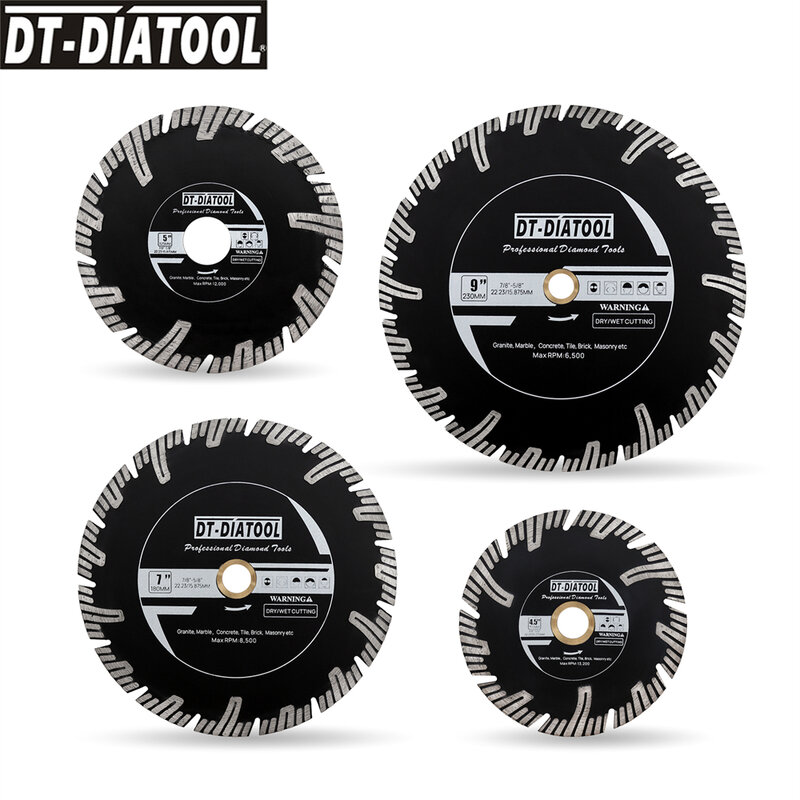 DT-Diatool-Diamond Disc Saw Blade for Cutting Granite Marble Porcelain Ceramic Tile, Hole Saw Circular Saw, 115-230mm 1Pc