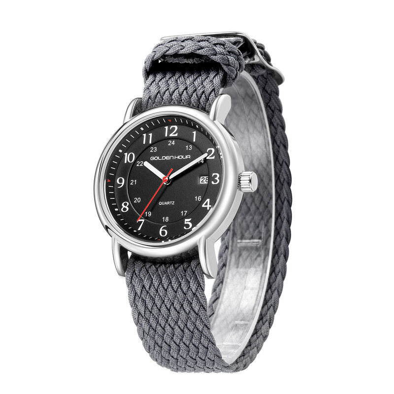 Men Sport Chronograph Quartz Wristwatch Date Military Stop Watch Casual NylonLeather Male New Relogio Masculino