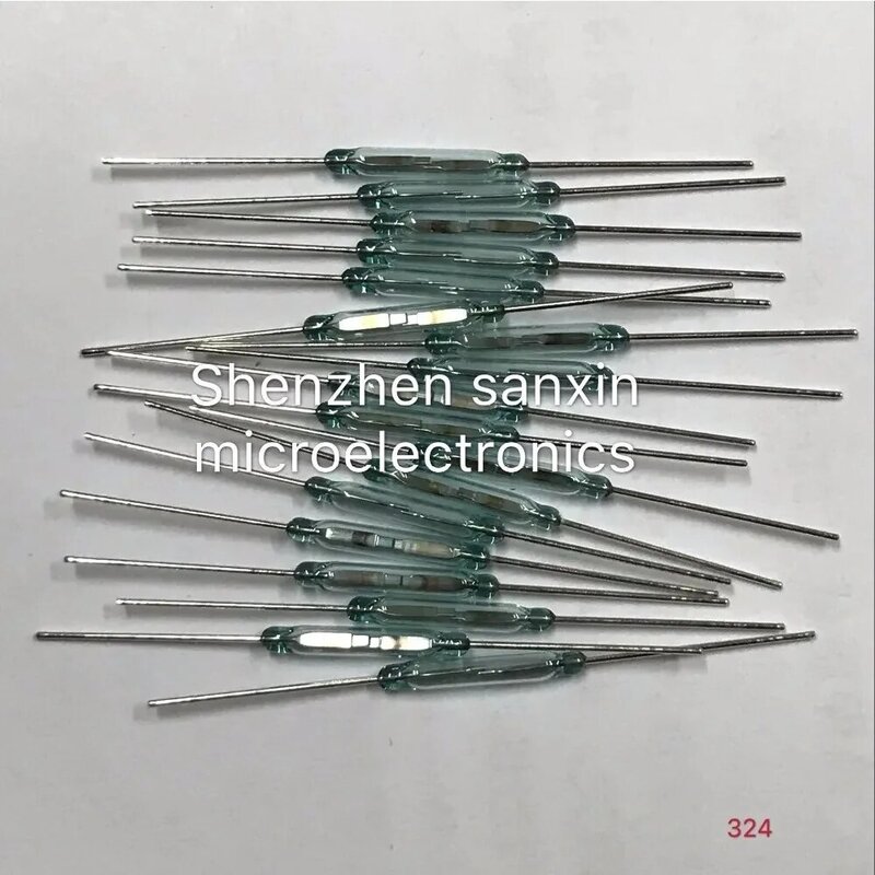 10PCS N/O Reed switch Magnetic Switch ORD324 2 * 14mm Normally Open Magnetic Induction switch