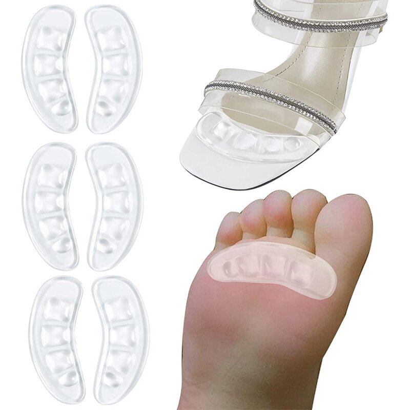 3 Pairs Forefoot Pads Anti-Wear And Anti-Slip Stickers Self-Adhesive Invisible Anti-Skid Heel Stickers