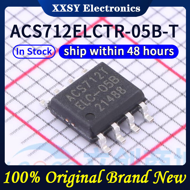 高品質ACS712ELCTR-05B-T sop8 acs712t、100% オリジナル新品