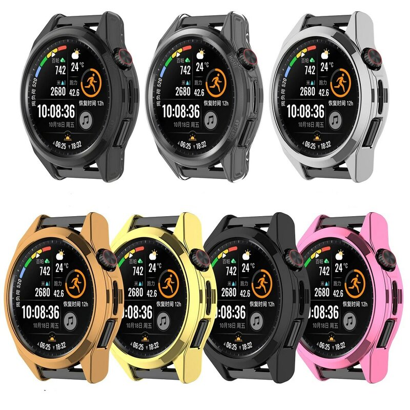 Glass+Case Cover Full Coverage Bumper Tempered Anti-scratch Protective Film Smartwatch Accessories For Huawei Watch GT Runner