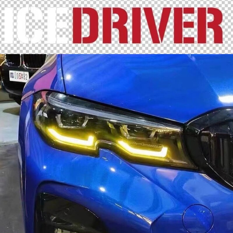 Icedriver-Placas LED multicolor para BMW Serie 3, luces de circulación diurna, módulo RGBW rojo ámbar, CSL amarillo, G20, G21, G28