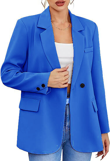 Abrigo de manga larga con botones para mujer, traje ajustado de Color liso con solapa, moda de otoño e invierno, 2023