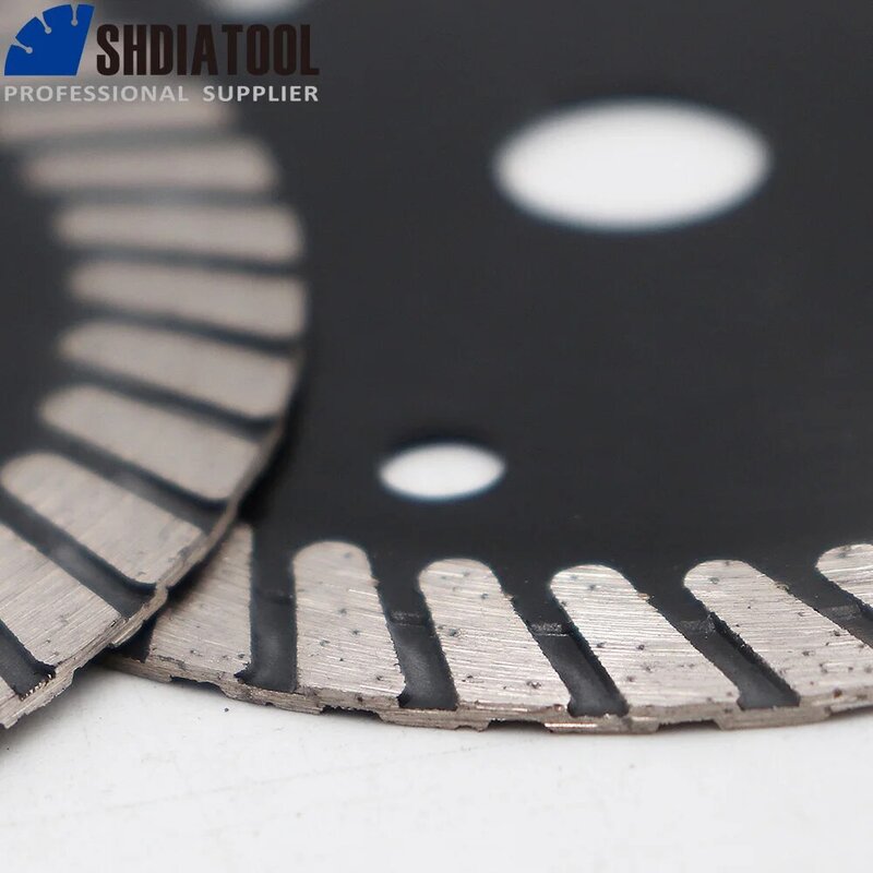 SHDIATOOL-disco de corte de azulejo de diamante, herramienta de mano de 75mm, hoja de sierra Turbo de cerámica, Mini cortador de porcelana Superfina de 3 pulgadas, diámetro de 10mm