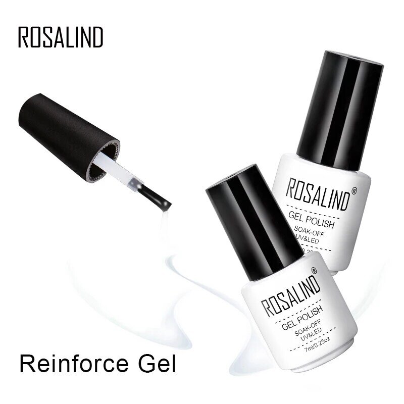 ROSALIND 7ml Top Base Matt Coat Nail Gel Polish Long Lasting Reinforce Hybrid Varnishes Nail Art Manicure Top Primer Coat UV Gel