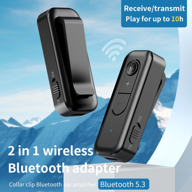 Récepteur Bluetooth sans fil pour écouteurs, adaptateur Bluetooth 5.3, transmetteur Bluetooth MX, prise jack 3.5mm, sauna, téléphone, TV, audio de voiture