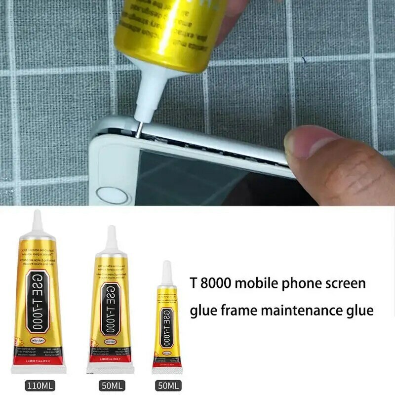15ML 50ML 110ML T-8000 Glue Clear Contact Phone Repair Adhesive Electronic Component Glue With Precision Applicator Tip DIY Bond