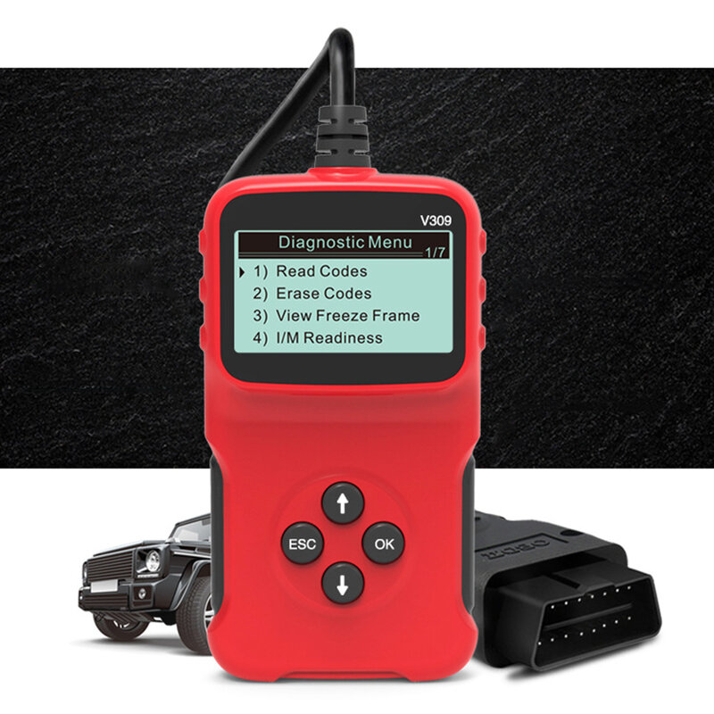 Диагностический сканер неисправностей автомобиля, V309, OBD, ELM327, инструмент для проверки
