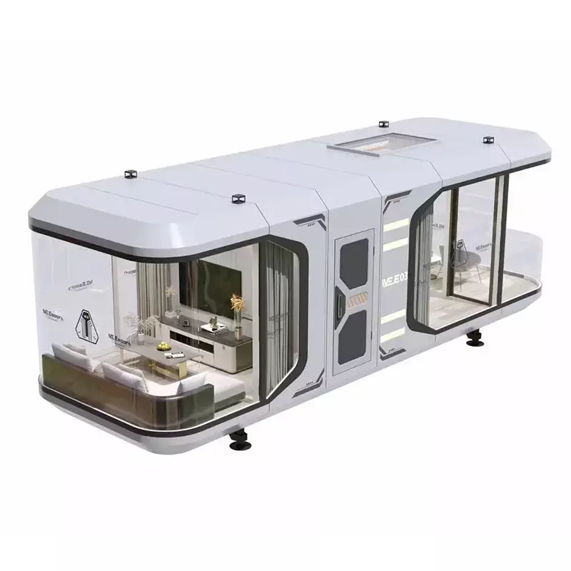 Tente capsule spatiale à cadre en acier, cabine de pomme préfabriquée, hôtel, petite maison de travail mobile, cabine de dosette de bureau, villa