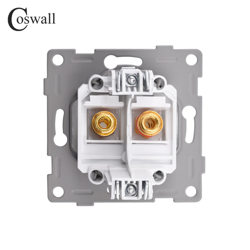 COSWALL Серия H Европейская стандартная двойная аудиогнездо мультимедийное аудио тип 86 домашний настенный встраиваемый разъем для динамика входной модуль