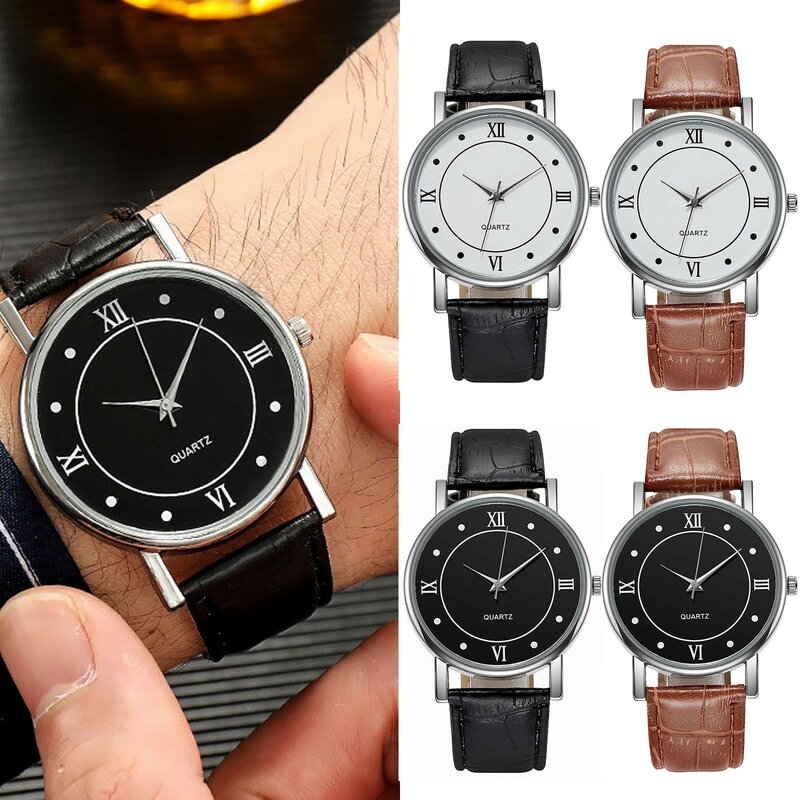 นาฬิกากีฬากลางแจ้งของผู้ชายเรียบง่ายนาฬิกาหนังผู้ชายธุรกิจของขวัญนาฬิกาข้อมือผู้ชายแฟชั่นใหม่ relogio masculino