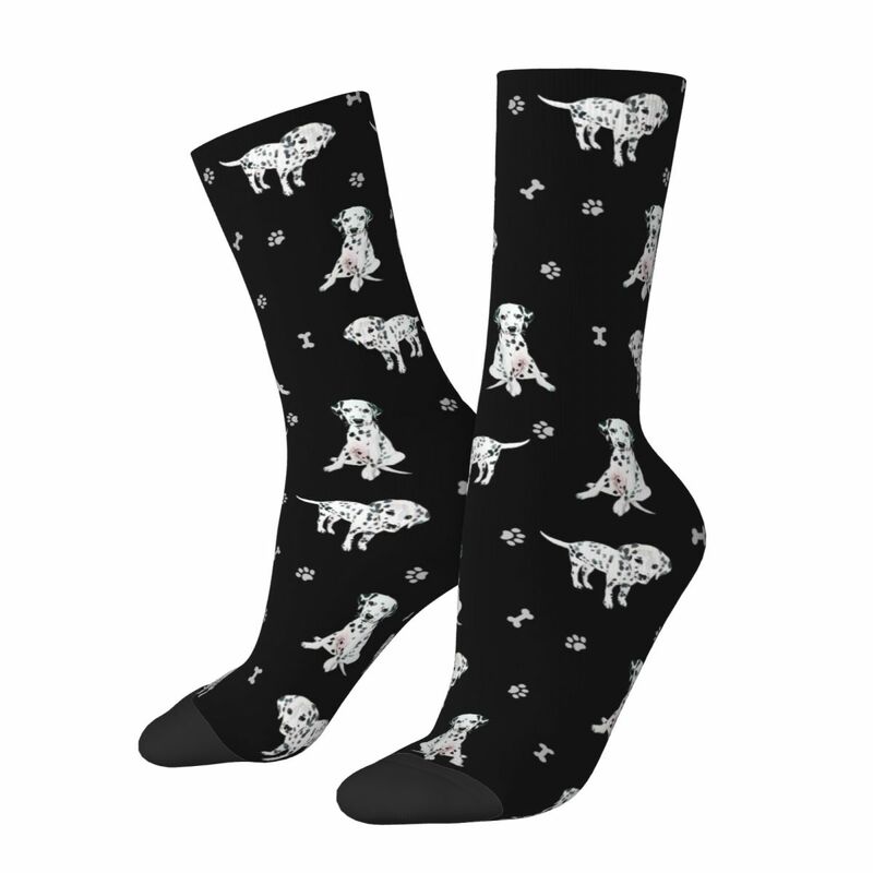 Happy Funny Male Men Socks Harajuku Cute Dalmatian Cartoon Spot Dog Sock Skateboard Women Socks Spring Summer Autumn Winter