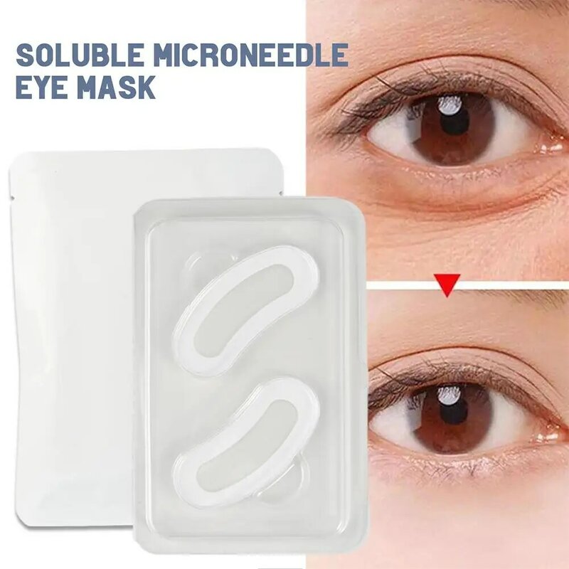 Bantalan mata asam Hyaluronic Micronedle, kosmetik perawatan kulit lingkaran Jepang Lin R3M5 melembabkan keriput wajah gelap halus