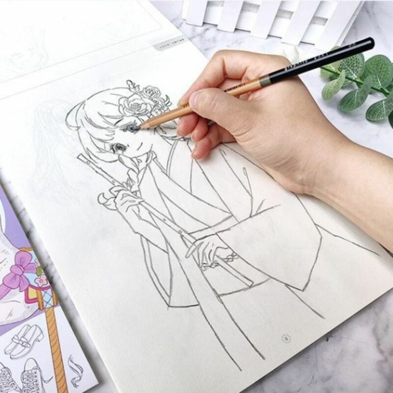 Anime Hand Drawing Books, Cartoon Comics Hand Drawn Tutorial Book, Novice Zero Basic Line Draft Practice Books