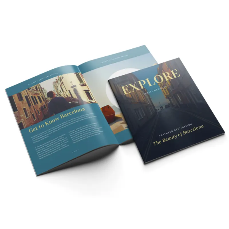 Livro personalizado brochura impressão revista de livros catálogo manual de instruções em quadrinhos para publicidade empresa negócio capa macia