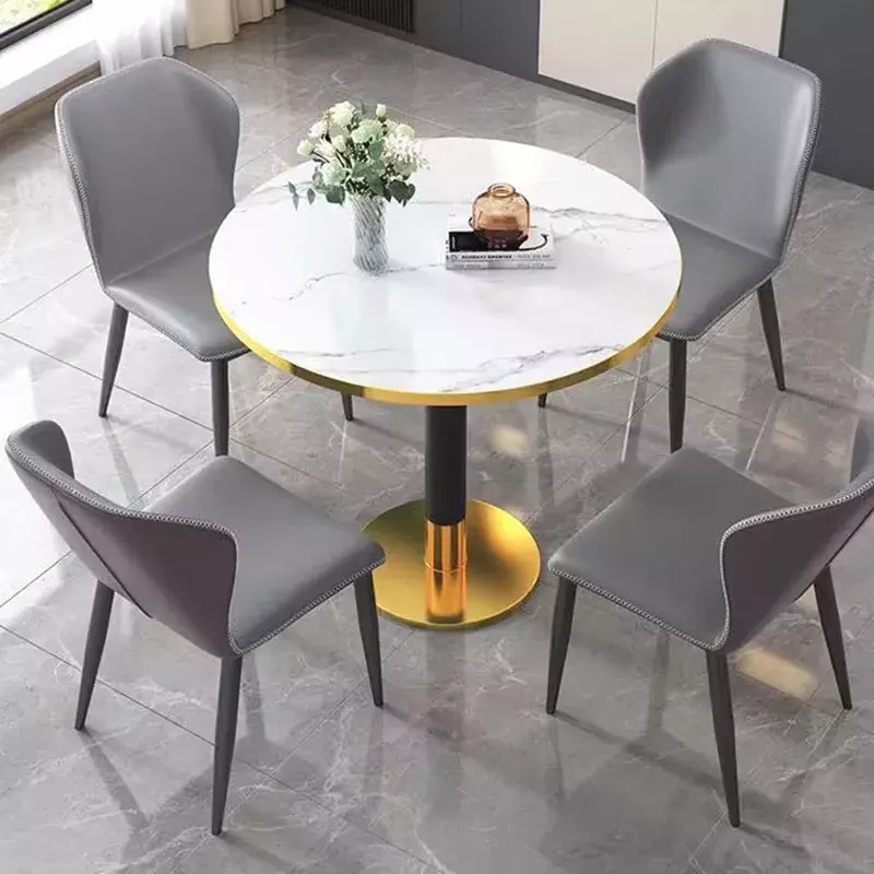Set di tavolini da caffè di lusso sedie da salone nordico sala da pranzo cucina estremità del tè tavoli neri pavimento Muebles famiglia mobili per Hotel