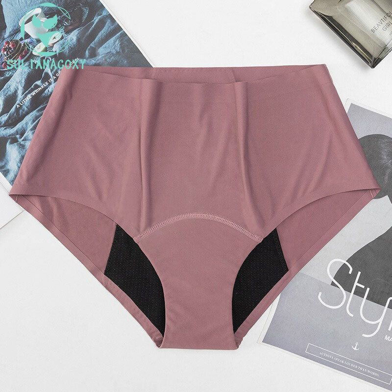 Large Size Seamless Four Layer Period Underwear for Extended Leak-proof High Water Absorption