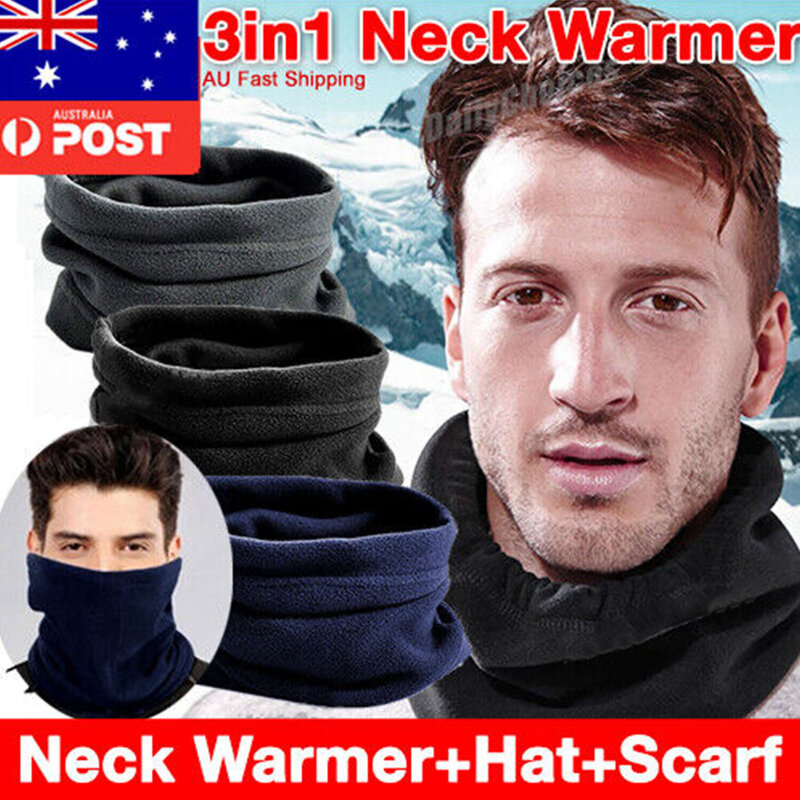 Unisex Fleece Scarfs Fashion Winter Spring Casual Thermal Snood Neck Warmer Face Mask Beanie Hats Hot Sale Headwear Accessories