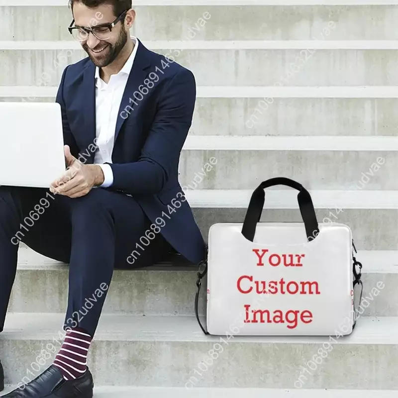 Spersonalizowany niestandardowy wzór teczka biznesowa mężczyźni kobiety torba komputerowa torebka na laptopa torby listonoszki na ramię męskie torby podróżne