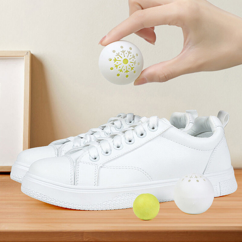 ลูกบอลดับกลิ่นและสเปรย์รองเท้าลูกบอล6ชิ้นน้ำหอมกลิ่นผลไม้ดูแลเท้า Essential