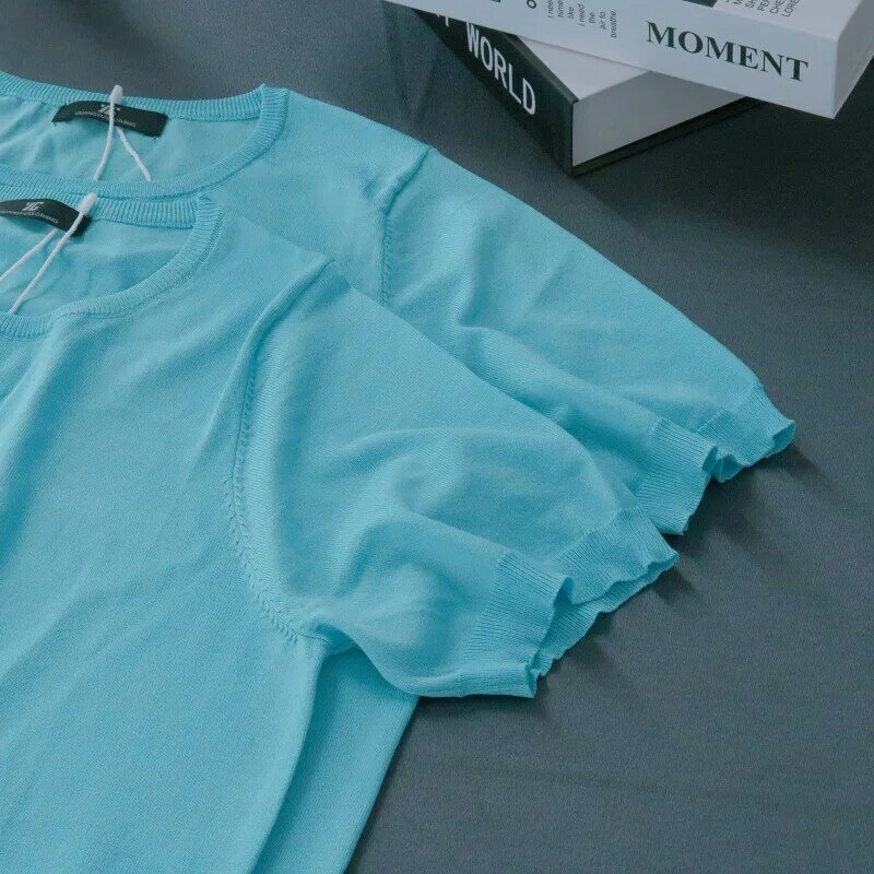 Sommer Frauen Rundhals T-Shirt Koreon Kleidung Mode weibliche Kurzarm T-Shirts All-Match lose Pullover Casual Tops