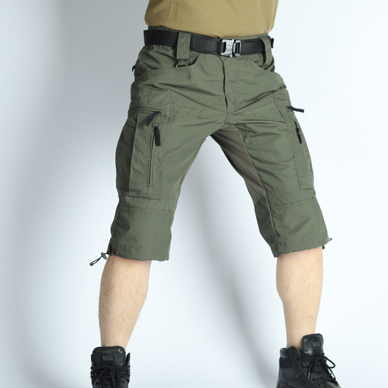 Шорты UFP мужские тактические, устойчивые к разрыву летние уличные брюки средней длины для стрельбы, с несколькими карманами, водонепроницаемые брюки-карго в стиле пэчворк