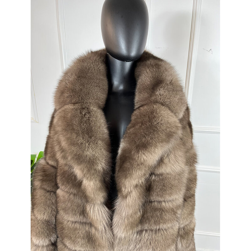 Futro damskie prawdziwe futro z lisów damskie luksusowy zimowy 2023 krótki płaszcz dla kobiet najlepiej sprzedających się kurtki z futra lisa