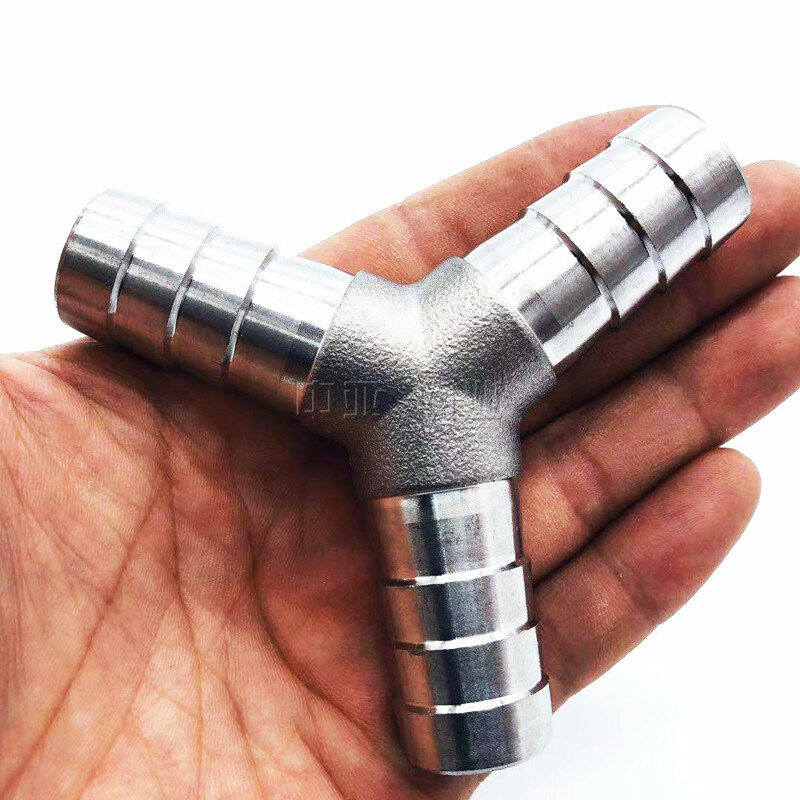 Raccords de tuyau en acier inoxydable 304 en forme de Y, raccord barbelé, tube à 3 voies, 6mm- 40mm