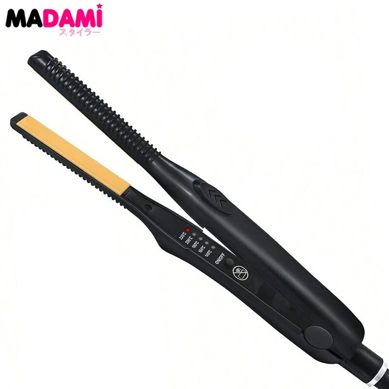 Small Hair Curler 2 In 1 Pencil Flat Iron For Short Hair Straightener Narrow Plate 220°C MCH Fast Heating Hair Styling Tools