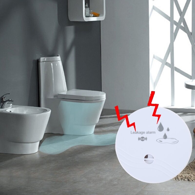 Alarme água alimentado por bateria detectores água alarme vazamento durável para cozinha banheiro & dispensador água