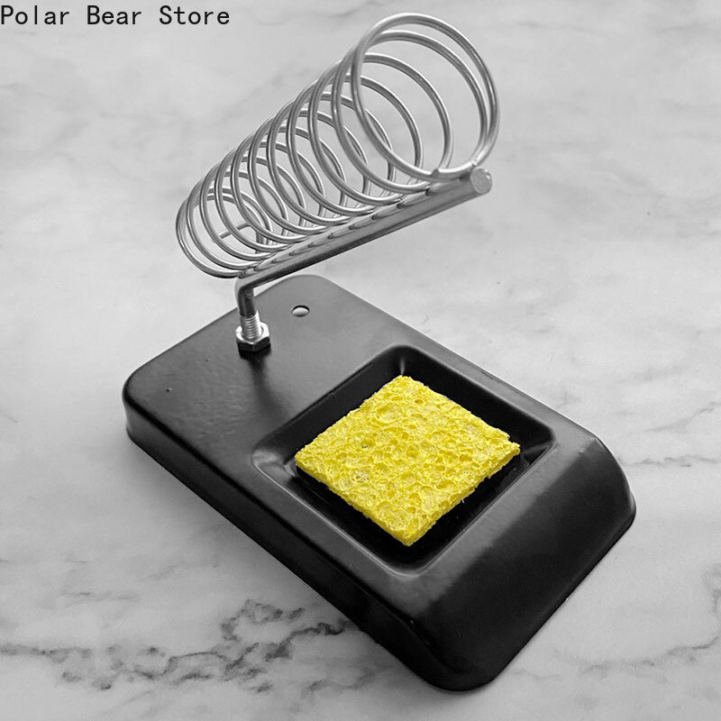 Soldering Iron Stand Portable Holder Electric Soldering Iron Tools Soldering Tin Stand with Welding Cleaning Sponge Accessories
