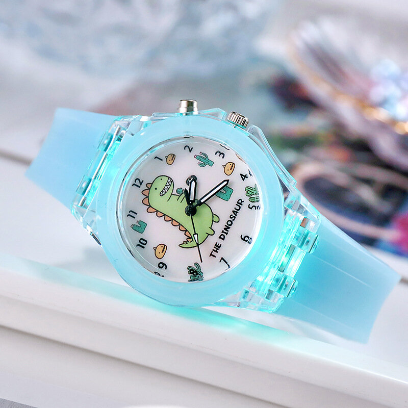 Modne oświetlenie dziewczyny zegarki dzieci źródło Luminous silikonowy zegarek dla dzieci kobiety zegar uczeń Relogio Feminino reloj nina