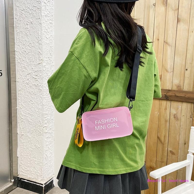 Bolsa transversal transparente para mulheres, bolsa mensageiro cores doces, verão, mini bolsa carteiro, gelatina pvc,