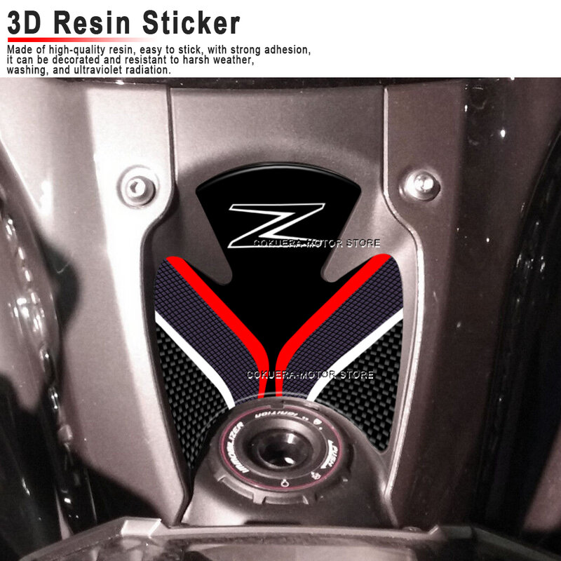 Stiker pelindung motor Kawasaki Z900 Z 900, aksesori sepeda motor stiker 3D Resin Area kunci pengapian