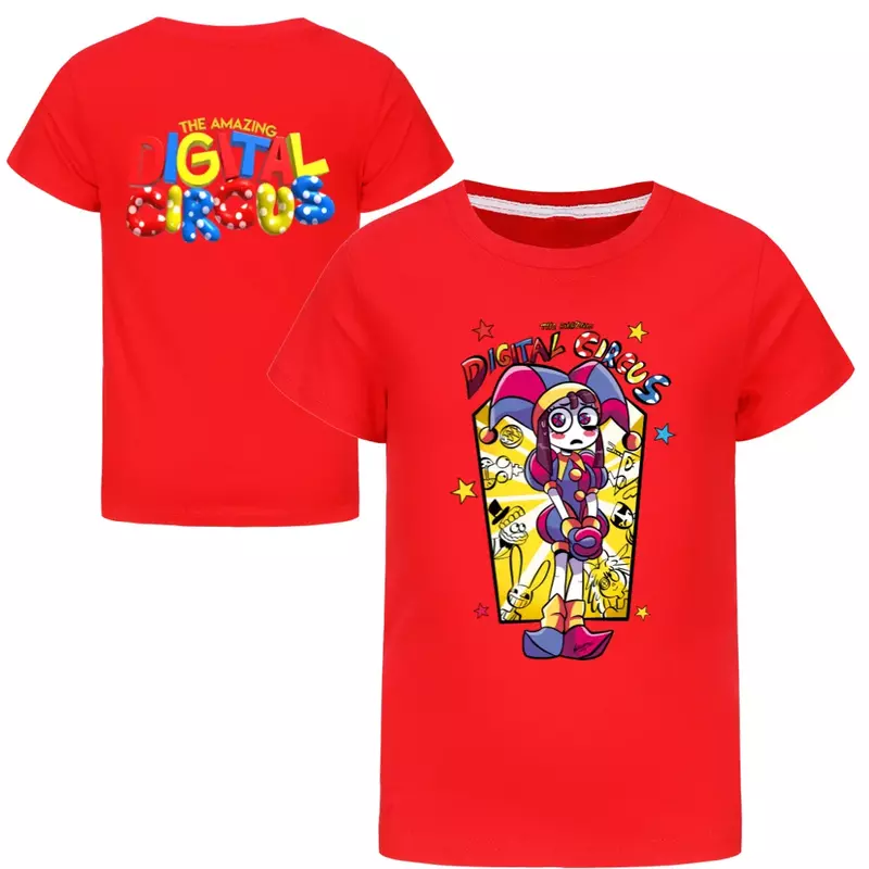 2024 neu das erstaunliche digitale Zirkus Merch doppelseitig bedruckte Sommer Baumwolle T-Shirt für Jungen und Mädchen Kinder Sweatshirt