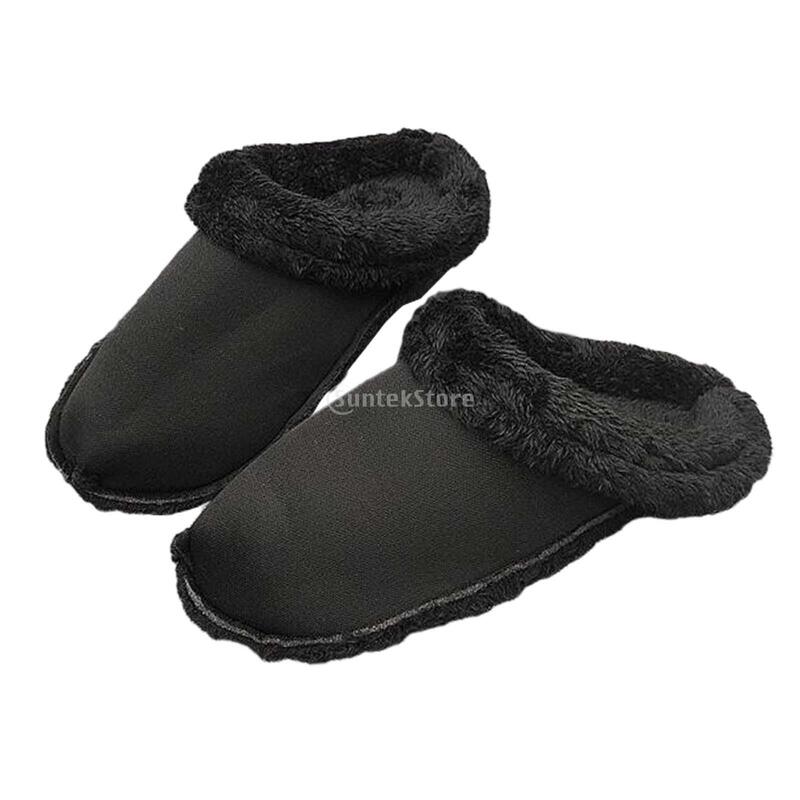 Sarung sandal Liner hangat musim dingin, Sarung sepatu Liner katun bulu domba dengan penutup yang dapat dilepas