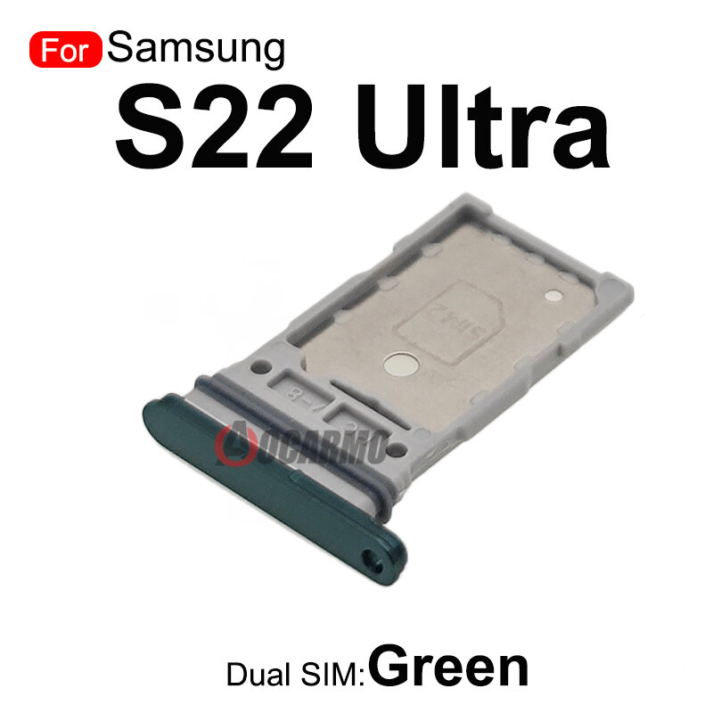 Per Samsung Galaxy S22 Ultra Sim Tray Single Dual SIM Card Slot Holder parti di ricambio
