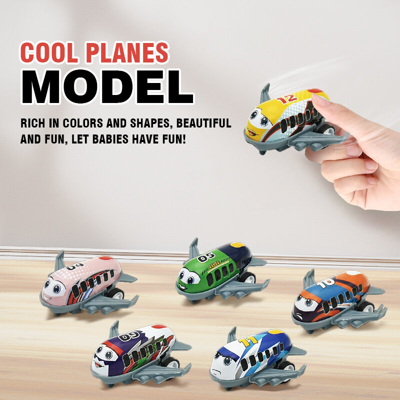 Modelo de carro de corrida com caixa de armazenamento Pull Back Plane Toys for Boys Veículo de inércia deslizante Kit de brinquedo infantil Presentes de aniversário para crianças
