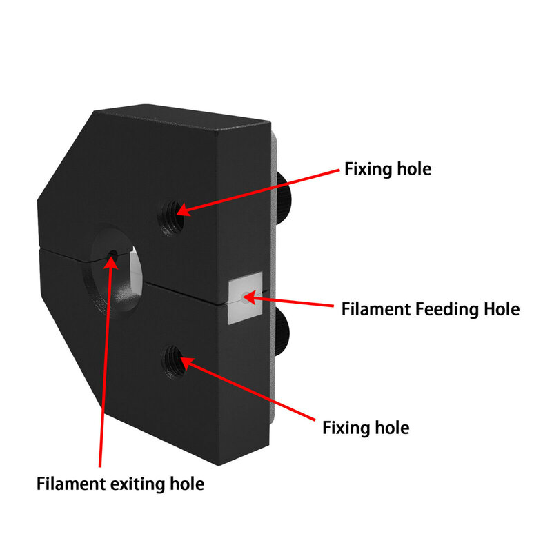 Piezas de impresora 3D, Conector de soldador de filamento para Ender 3 PRO, bloque de aluminio de 1,75mm, Sensor de filamento PLA ABS con herramienta de llave Allen