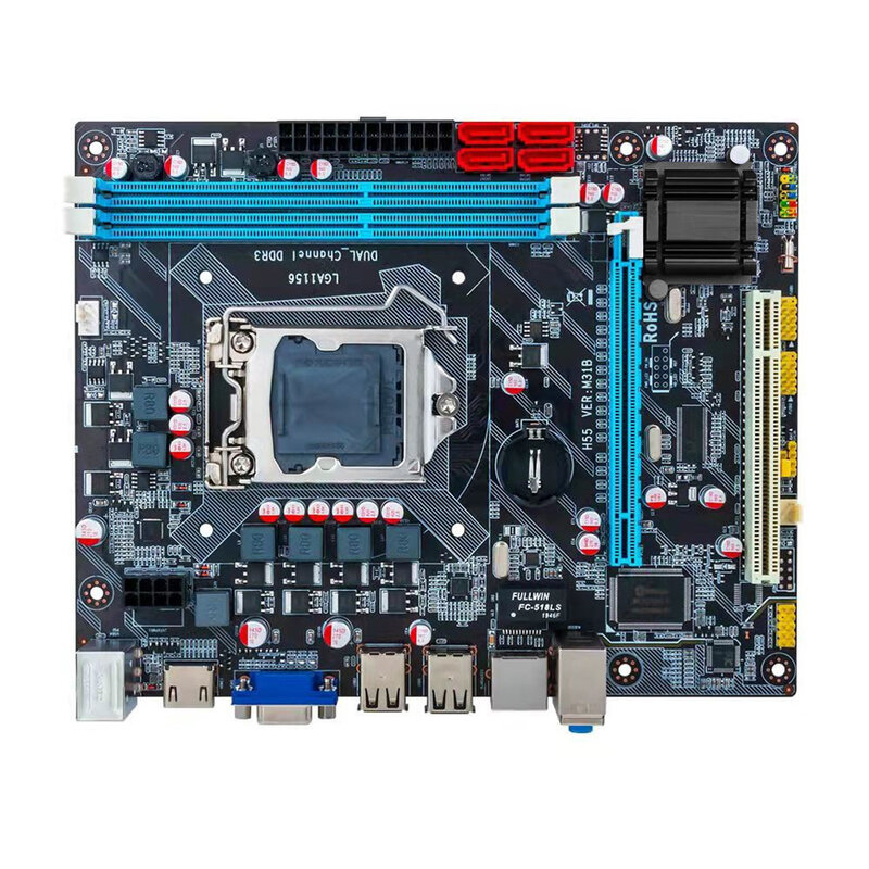 Motherboard ke H55, Motherboard LGA 1156 DDR3 memori untuk Intel LGA1156 Desktop Mainboard I3 I5 I7 Xeon x3470 Komputer Gaming kompatibel HDMI