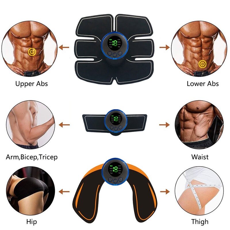 Electric Muscle Stimulator EMS Wireless Buttocks Hip Trainer Abdominal ABS Stimulator Fitness Body Slimming Massager