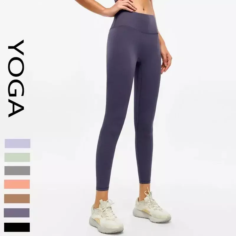 Yogadamesdunne Niet-Gênante Nauwsluitende Driekwartbroek Met Hoge Taille, Nude Huidvriendelijke Sportfitnessbroek