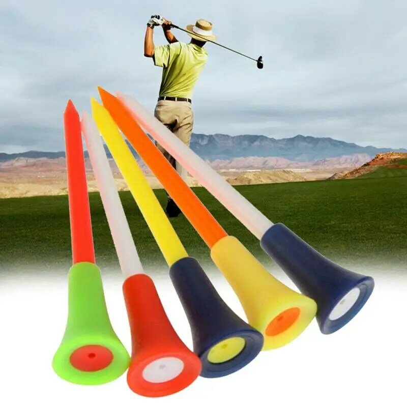 1pc Golf Tees Mix Colors 83mm Plastic Rubber Cushion Top Golf Ball Holder Golf Accessories