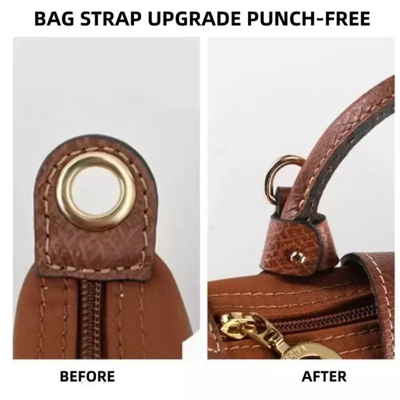 Bag Strap For Mini Longchamp Bag Shoulder Strap Dumpling Crossbody Perforated Conversion Accessories For Punch-free Bag Stra Set