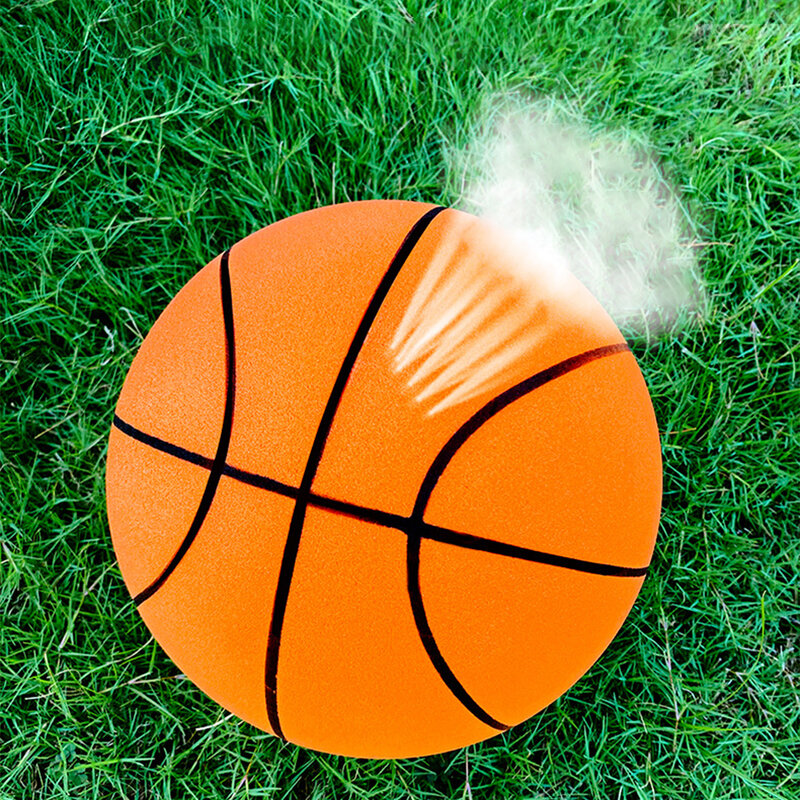 Pelota de baloncesto elástica silenciosa para entrenamiento en interiores, juguete silencioso y seguro para niños, Tamaño 7, mejorado