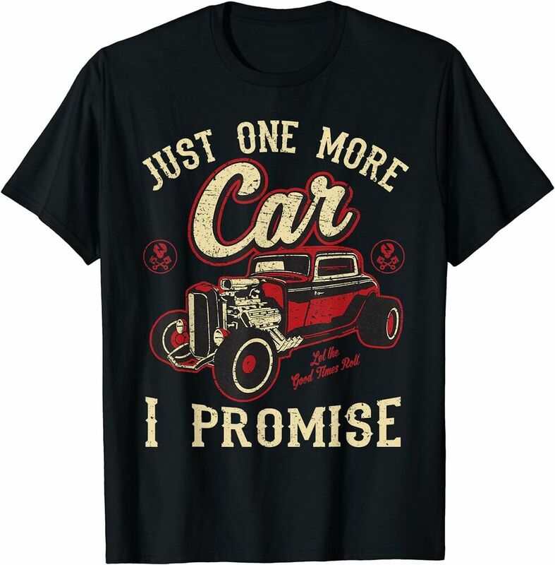 Camiseta de manga curta vintage masculina e feminina, Hot Rod, entusiasta do carro, T-shirt gráfica, roupa clássica