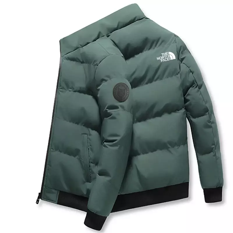 Зимняя мужская куртка 2024, модная повседневная куртка с воротником-стойкой, мужской пуховик, теплая куртка, Мужская Утепленная спортивная куртка для улицы